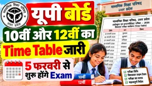 UP Board Exam Date Sheet 2027: यूपी बोर्ड 10वीं-12वीं की परीक्षाएं 5 फरवरी से, टाइम टेबल यहां देखें